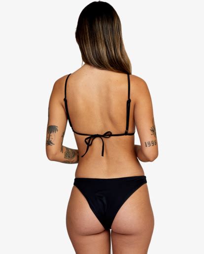 Solid Slide Triangle Bikini Top For Women Rvca