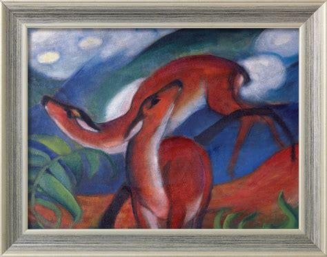 Bild Rote Rehe Ii Gerahmt Von Franz Marc Kaufen Ars Mundi