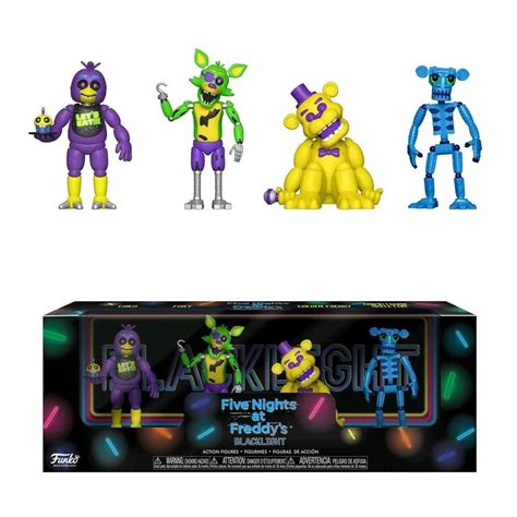 Buy Five Nights At Freddy S Blacklight Action Figures Chica Foxy Golden