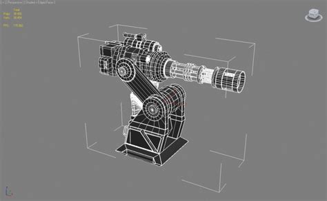 Minigun Turret D Model Ds Fbx Max Obj Free D