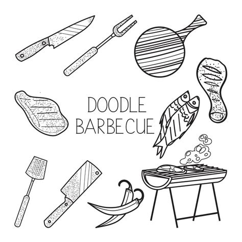 Premium Vector Doodle Barbeque Vector Pack Barbeque Clipart Barbeque