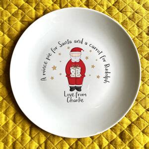 Personalised Christmas Eve Santa Plate By Slice Of Pie Designs