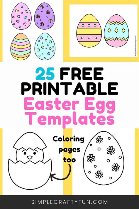 Easter Egg Printable Templates And Coloring Pages