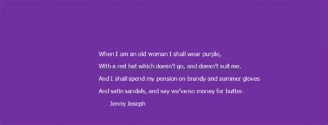 Jenny Joseph Poem Purple Parenting