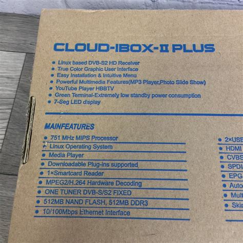 CLOUD IBOX II PLUS SE HD Satellite Receiver IPTV With Remote Power