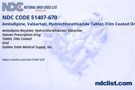 Ndc Amlodipine Valsartan Hydrochlorothiazide Tablet Film