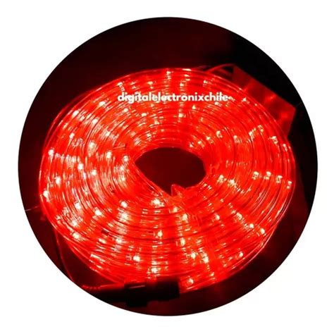 2 Manguera Led De 10 Mts Color Rojo 8 Secuencias