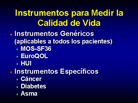 Instrumentos Para Medir La Calidad De Vida