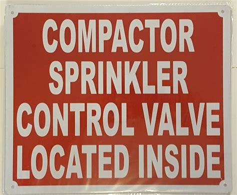 Compactor Sprinkler Control Valve Located In Sign