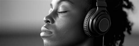 Premium Photo A Person Eyes Closed Engrossed In Listening To Music