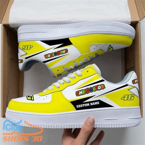 46 The Doctor Valentino Rossi Custom Name Air Force Shoes Sport Sneakers For Men Women Clogshoes3d