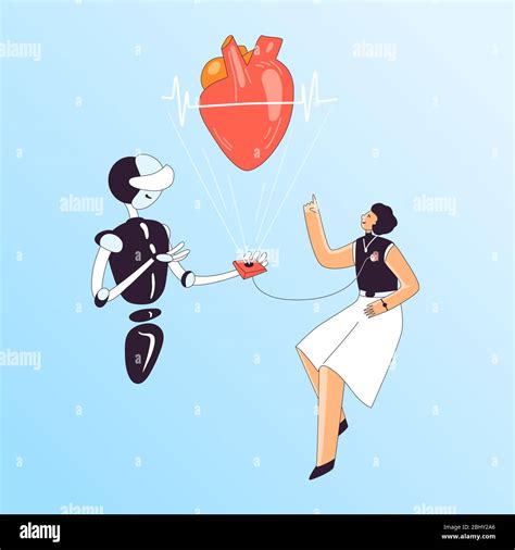 Heart Health Medical Checkup Vector Illustration Woman With Heart