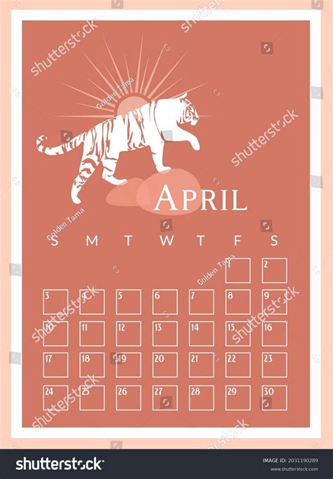 Monthly Calendar 2022 Year Week Starts เวกเตอร์สต็อก ปลอดค่าลิขสิทธิ์