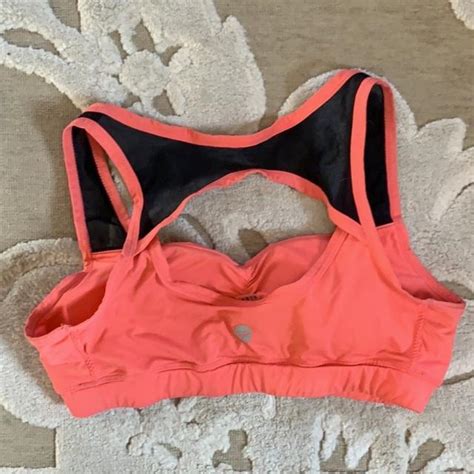 Roxy Fitness Sports Bra Bikini Top Coral M