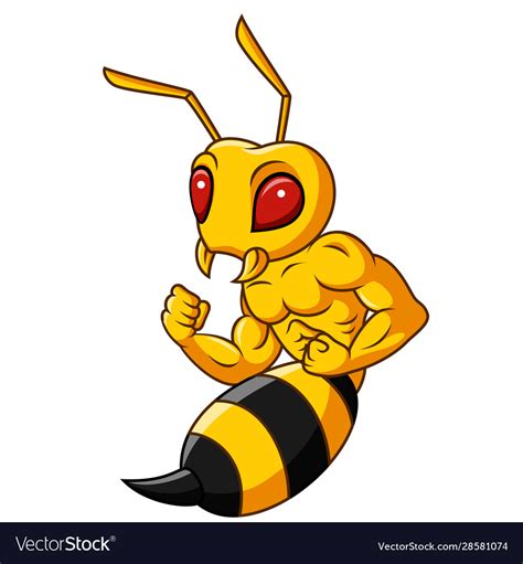 Hornet Mascot Vector Clipart