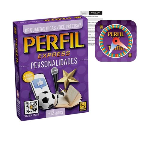 Jogo Perfil Express - Jogo Perfil Express Personalidades Infantil Adulto Familia Grow ...