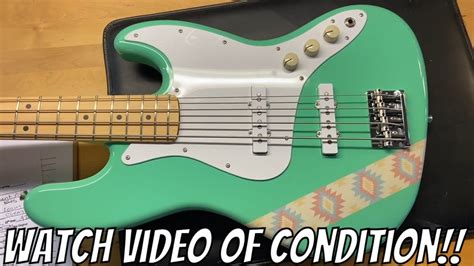 2021 Fender Silent Siren Jazz Bass Maple Surf Green Youtube