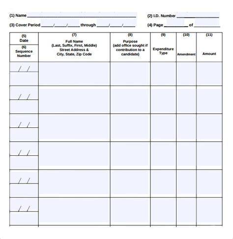 Printable Treasurer Report Template