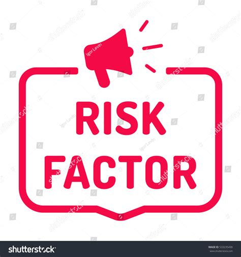 Risk Factor Badge With Megaphone Icon Flat Royalty Free Stock