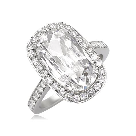 Platinum Ct Brilliant Cushion Cut Diamond Halo Ring Eiseman