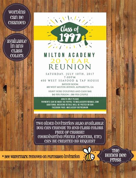 Class Reunion Invitation Wording – Collegio Sanlorenzo Template