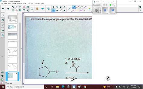 Solved Determine The Major Organic Product For The Reaction Scheme