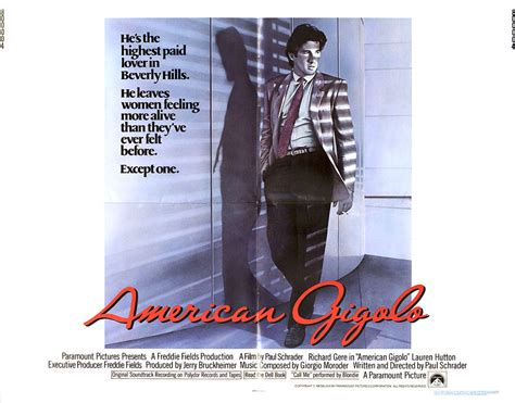 American Gigolo Original 1980 U.S. Half Sheet Movie Poster - Posteritati Movie Poster Gallery