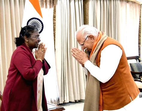 President Draupadi Murmu Meets Haryana Cm Manohar Lal Khattar