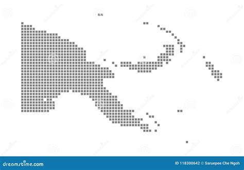 Pixel Map Of Papua New Guinea Vector Dotted Map Of Papua New Guinea