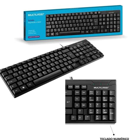 Teclado Slim USB Preto Multilaser TC193 Shopee Brasil