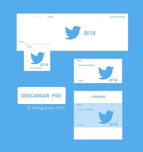 Plantilla Psd Para Twitter 2016 Portada Foto De Perfil Y