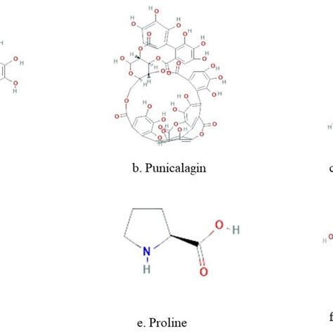 Chemical Structures Of Some Of Phytochemical Constituents Of Punica