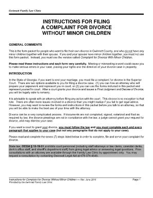 Gwinnett Divorce Verification Form Fill And Sign Printable Template