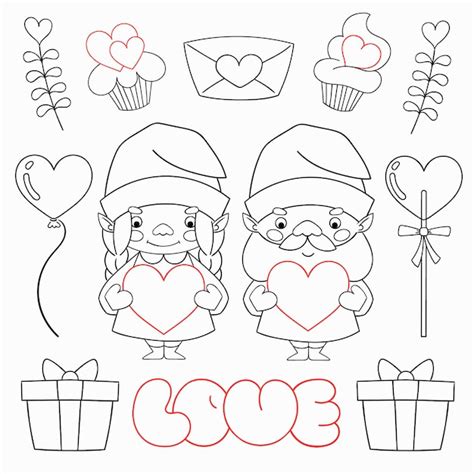 Premium Vector | Valentines Day vector sketch isolated clipart ...