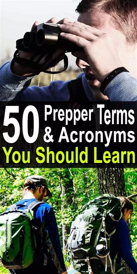 50 Prepper Terms And Acronyms You Should Learn Survival Prepping Prepper Survival Skills