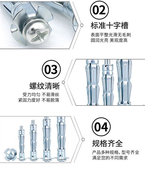 Galvanized Aircraft Gypsum Board Expansion Screw For Hollow Brick And