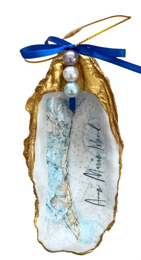 Oyster Shell Ornament Christmas Oyster Shell Statement Oyster Shell