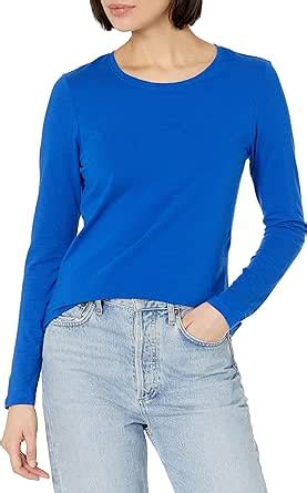 Amazon Essentials Women S Classic Fit Long Sleeve Crewneck T Shirt