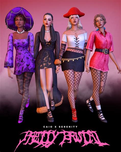 Sxc Pretty Brutal 13 Items Serenity Sims 4 Sims Sims 4 Mods Clothes