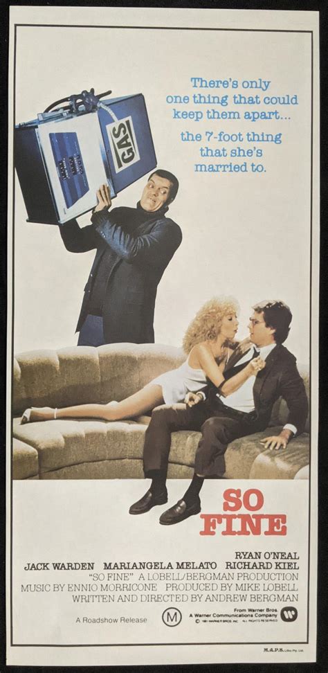 Lot So Fine 1981 Starring Ryan Oneil And Mariangela Melato Warner