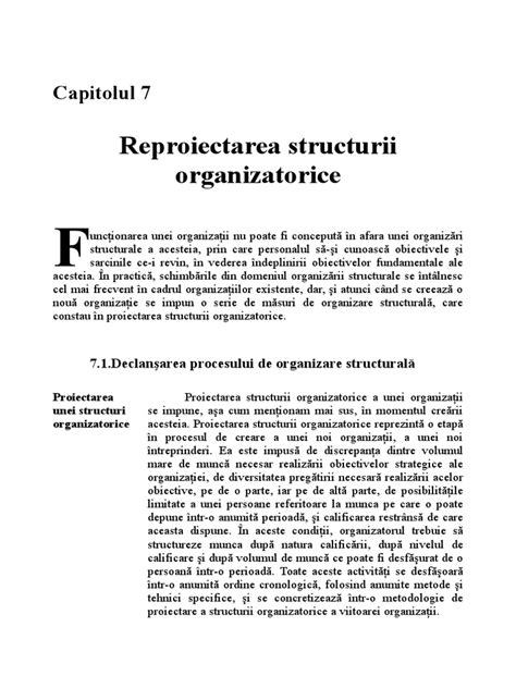 PDF Cap 7 Reproiectarea Structurii Organizatorice DOKUMEN TIPS