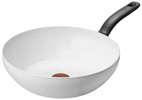 Tefal Ceramic Control White Wok Cm Keramisk Wokpanna Med Thermo Spot