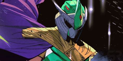 Power Rangers Tmnt Crossover Art Rediseña A Shredder Como Un Green Ranger