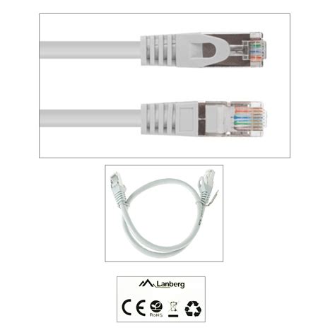 Cablu Retea Patchcord CAT6 FTP Lanberg 43613 2 X RJ45 Lungime 50cm