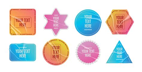 Colorful Stickers Labels Set 24854685 Vector Art at Vecteezy