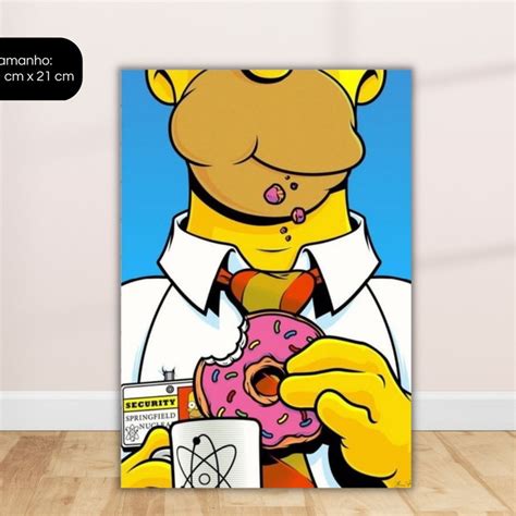 Quadro Decorativo Placa Mdf Homer Os Simpsons Elo