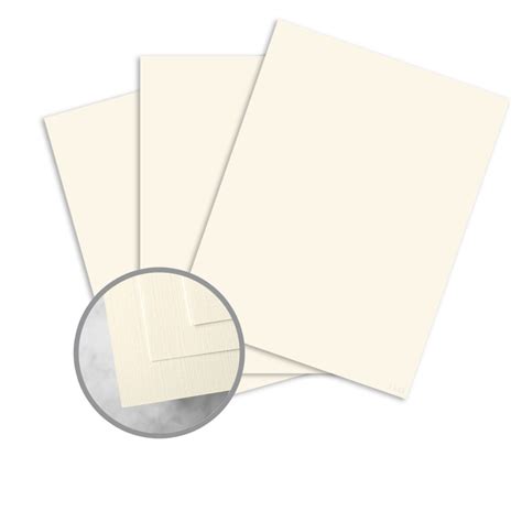 Warm White Card Stock 8 12 X 11 In 80 Lb Cover Linen 30 Recycled