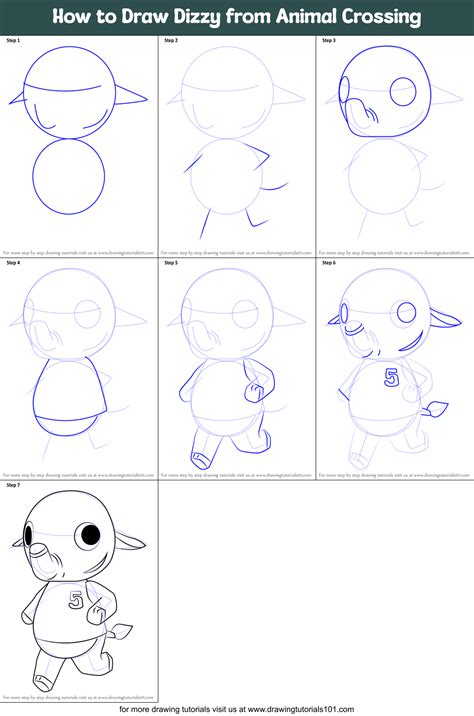 How To Draw Dizzy From Animal Crossing Printable Step By Step Drawing