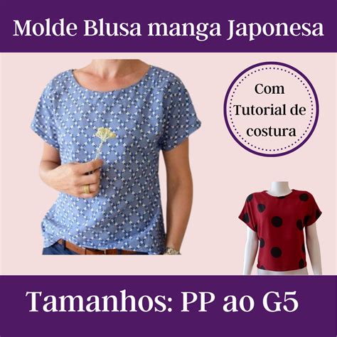 Molde Blusa Manga Japonesa Tutorial De Costura Modelitos Moldes