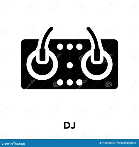 Vetor Do ícone Do DJ Isolado No Fundo Branco Conceito Do Logotipo Do